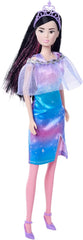 Simba Steffi Love Fantasy Princess, 4 culori asortate, livrat doar un articol, păpușă prințesă cu pelerină și dungi strălucitoare, 29 cm, vârste 3+