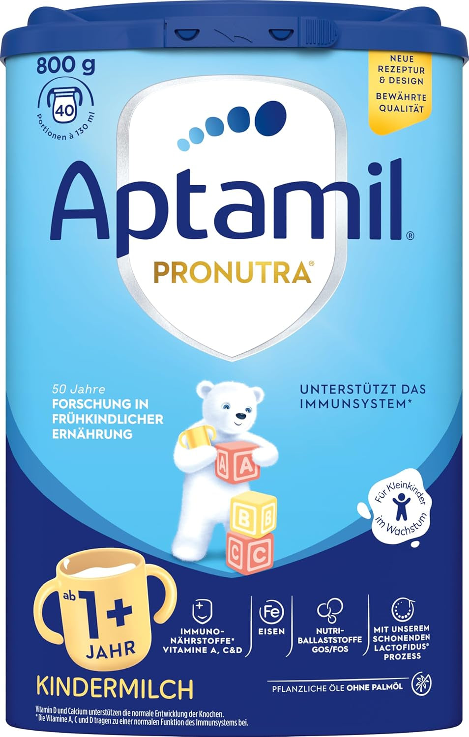 Aptamil Leche de crecimiento 1 Plus - Leche de crecimiento a partir de 1 año - 800g