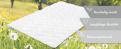 Traumnacht plapumă ușoară de vară 155X220 Cm, plapumă antialergică, special pentru vară, cu husă confortabilă din microfibră moale, certificată Oeko Tex, produsă în conformitate cu standardul de calitate german Plapumi si pilote Naty Shop