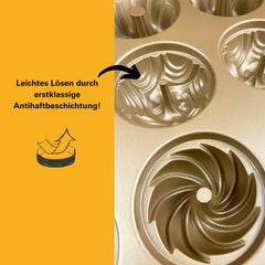 Birkmann, Contoura, Gugelhupfblech Violet, Backform Aus Aluguss, Mit Antihaftbeschichtung Und Rezept, 887077 Moldes y bandejas para repostería Naty Shop