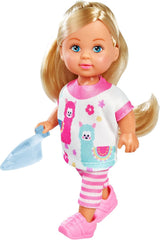 Simba Evi Love Home Puppe - Puppe de tobillo con 2 en 1 Staubsauger, Haushalts Rollenspiel mit Zubehör, kleine Modepuppe zum Spielen, 12 cm, ab 3 Jahre