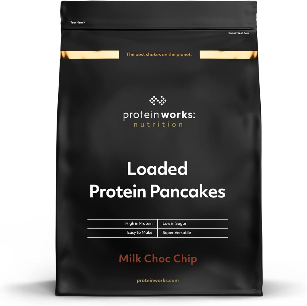 Protein Works - Pfannkuchen de proteínas cargadas | Premium Pfannkuchen Mischung | Tortitas Eiweiss | Panqueques proteicos | 8 porciones | Naturalmente | 500G Mezcla para hornear y cocinar Naty Shop 500 G (1Er Pack) Natürlich
