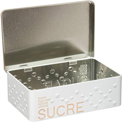Zahărniță metalică tip cub „scandinave nature” albă - 5 five simply smart