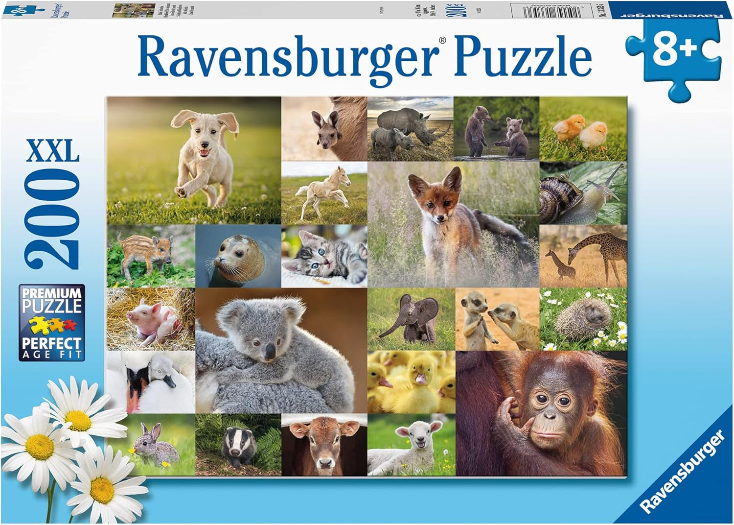 Ravensburger Puzzle jigsaw pentru copii - 13353 Animale dulci pentru copii - puzzle jigsaw de 200 de piese pentru copii cu vârsta de peste 8 ani Puzzle Naty Shop Titlu implicit