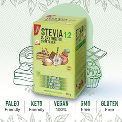 Stevia + Eritritol 1:2 Süßstoff | 204 Bolsa Mito 2.5 G | 100% Natürlicher Zuckerersatz - 0 Kalorien - 0 Glykämischer Index - Keto Und Paleo - 0 Kohlenhidrato - Kein GVO - Castello since 1907-510 G Edulcorantes Naty Shop
