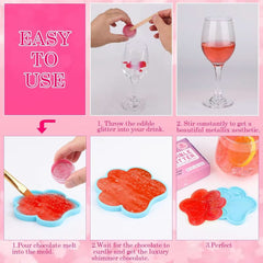 Purpurina comestible, Set de 4 o 6 tonos de color, 4 gramos por producto Glitter Naty Shop