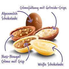 Mezcla para huevos Milka - Mezcla colorida de huevos de chocolate rellenos para Pascua, en cinco variantes - 350g