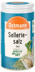 Ostmann Gewürze - Sal de apio | Zum Verfeinern zährlicher herzhafter Gerichte | Reciclado, nachfüllbare Streudose | 50 g en un colador