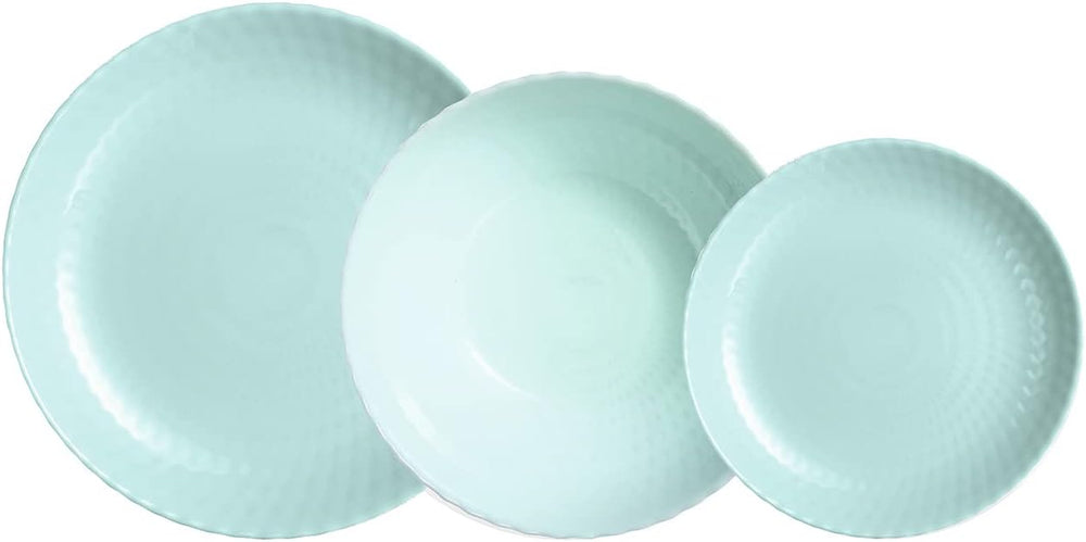 Set de veselă Pampille Turquoise Opal, 18 piese - 6 persoane, turcoaz