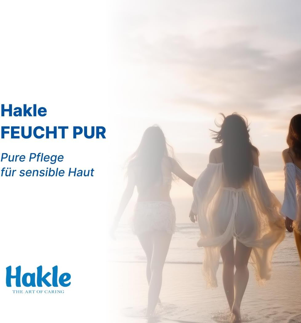 Hakle Feucht Pur Într-un pachet de 12, 504 șervețele (12 X 42 foi), Șervețele umede hrănitoare, Șervețele umede cu 99% apă, Șervețele umede rapid solubile în apă