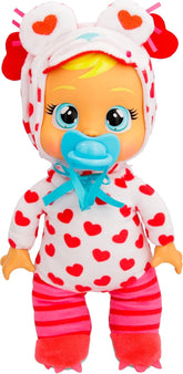 Cry Babies Tiny Cuddles Monster Momo, Plüsch-Baby-Puppe, Tiny Cuddles con pijama personalizado eines Monsters, das echte Tränen weint, Kinder ab 18+ Monaten