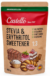 Stevia + Eritritol Edulcorante 1:3, 1G = 3G Azúcar, 850 gramos Edulcorantes Naty Shop