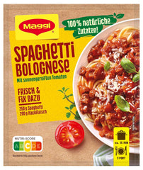 MAGGI Fix para espaguetis a la boloñesa, Würzmischung, ingredientes 100% naturales, para 3 porciones, 1 paquete (1 paquete de 36 g)