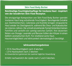 WELEDA Organic Skin Food Body Butter, Crema de cuidado corporal unisex para el cuidado de la piel seca y áspera, 150 ml Ducha y baño Naty Shop