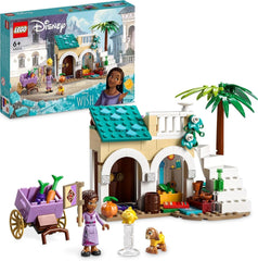 LEGO 43223 Disney Wish Asha en la ciudad de Rosas, Set de Película Wish con Mercado, Mini Muñeca Asha, Valentino como Cabra de Juguete y Figuras de Estrella, Regalo para Niños de 6 Años, Juegos de Construcción para Niñas y Niños Besuche den LEGO-Store Single