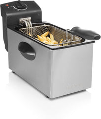 Freidora de aceite Tristar FR-6935, 2000 vatios, 3 litros, termostato, zona fría, 3-4 personas, metal Electrodomésticos Naty Shop Default Title