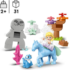 LEGO DUPLO | Disney ELSA y Bruni en el Bosque Encantado, Reina de Hielo 4 Figuras de Juguete para Niñas de 2 Años, Regalo Preescolar para Niñas y Niños Mayores de 2 Años, Basado en Frozen 2 10418 Juegos de Construcción Beuche den LEGO-Store