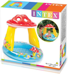 Intex 57114 NP - Piscina hinchable para bebés, tipo seta, vinilo, multicolor, 102x89 cm