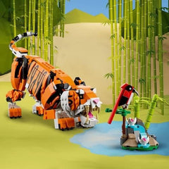 LEGO 31129 Creator Majestic Tigre, Panda o Pez Juego de figuras de animales 3 en 1 Juguete para niños Niños y niñas Juegos de construcción de juguetes de construcción de animales Besuche den LEGO-Store