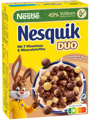 Cereal Dúo NESTLÉ, Cereal de Chocolate Marrón y Blanco y Cereal Integral (1 x 325g)
