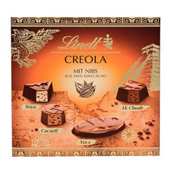 Chocolate Lindt | Caja de praliné criollo | 100g | 9 bombones en 4 deliciosos surtidos, elaborados 100% con cacao fino, sin alcohol | Set de regalo de chocolates