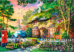 Trefl Premium plus Quality - Puzzle Tea Time: Casas Stoney Lane - 1000 piezas, Serie de imágenes pintadas nostálgicas, Combinación ideal de piezas, Para adultos y niños a partir de 12 años Puzzle Naty Shop