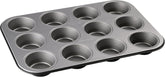 Zenker 12Er Muffinform Energy, Premium-Backform, Für Köstliche Kuchen, Verkürzt Die Backzeit Um Bis Zu 20% (Farbe: Silber/Anthrazit), Menge: 1 Stück, Hellgrau Und Dunkelgrau Moldes y bandejas para repostería Naty Shop