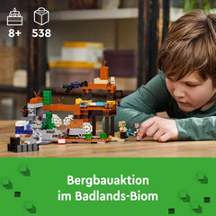 LEGO Minecraft Badlands Mine Videojuego Juego de juguetes de minería para niños y niñas a partir de 8 años Divertido juego de aventuras con ladrillos de construcción Regalo de cumpleaños 21263 Juegos de construcción Besuche den LEGO-Store