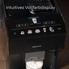 Espressor automat Siemens EQ500 classic, ecran TFT color, 5 tipuri de cafea și lapte, funcție dublă de preparare a ceștilor, curățare ușoară, unitate de preparare detașabilă, cu furtun de lapte, negru, TP511E19