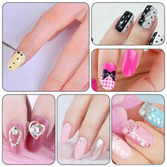 5 Stück Dotting Pen Set, Nagelpunkt-Stift, Dotting Pen Punktierung Stift Marbleizing Werkzeug Nagellack Maniküre Dot Nail Art Set, Marmorier-Werkzeug-Set, Punkte, Nagelkunst, Nagel Nail Werkzeug Set