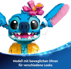 Lego | Disney Stitch Spielzeug - Figur zum Spielen und Sammeln mit Einer Eistüte und Einer decorativoen Blume - Geschenk für Mädchen, Jungen und Lilo & Stitch Filmfans ab 9 Jahren - 43249