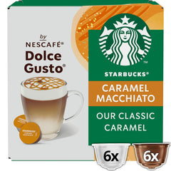 STARBUCKS Caramel Macchiato by Nescafé Dolce Gusto Kaffeekapseln 6 x 12 (72 Kapseln)