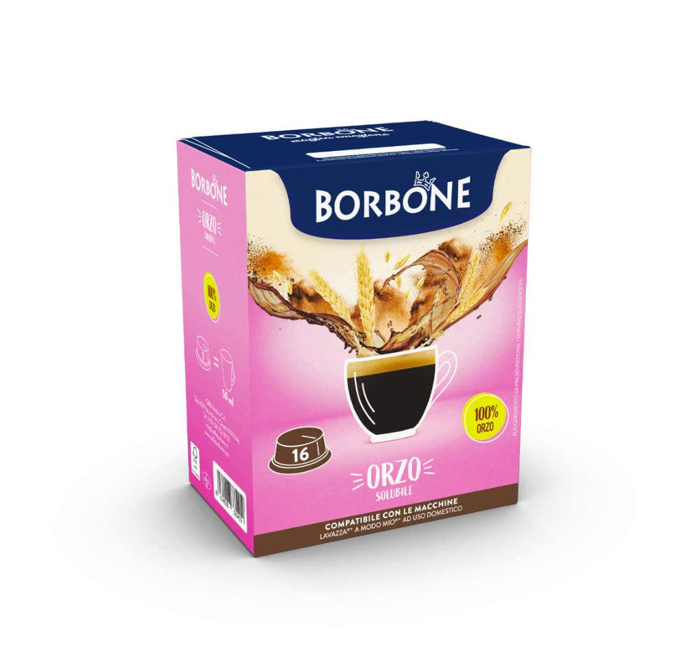 Caffè Borbone Malzkaffee - 96 Kapseln (6 Packungen mit 16 Stück) - Kompatibel mit Lavazza A Modo Mio Haushalts-Espressomaschinen