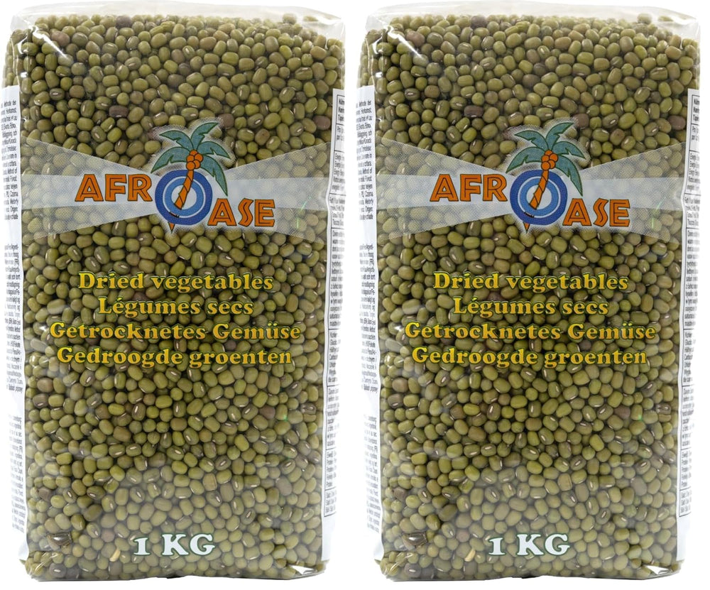 AFROASE - Judías verdes mungo - 1 x 1 kg (Paquete de 2)