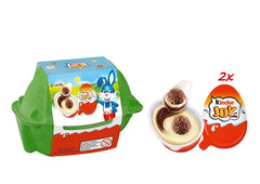Kinder Joy pack de 2 - La mitad con deliciosa crema de leche y cacao y bolitas crujientes, y la otra mitad con una gran sorpresa - Chocolate de Pascua, dulces de Pascua - Regalo de Pascua - 40g