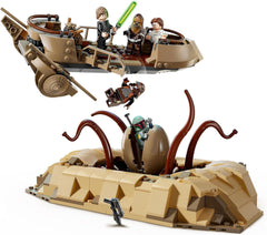 LEGO Star Wars: El Regreso del Caballero Jedi Skiff del Desierto y Pozo de Sarlacc Colección y set de construcción de fantasía Juguete de construcción, regalo para niños, niñas y todos los fanáticos 75396 Juegos de construcción Besuche den LEGO-Store