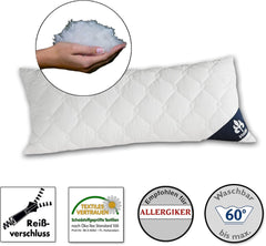 Perna Irisette Micro Thermo - Made in Germany - Pernă cu husă detașabilă din microfibră moale, 40 X 80 Cm, certificată Ã-ko-Tex Perne standard Naty Shop Singur 1pachet-40 X 80 Cm