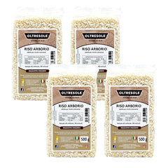 Arroz Arborio Italiano Artesanal, arroz de grano grande y con almidón, ideal para sopas, risottos y ensaladas de arroz, envasado al vacío en 2 bolsas de 1kg