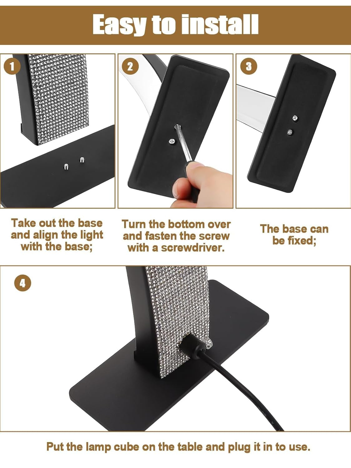 Kalolary Lampadaire, Lash Lumière Pour Extensions De Cils Regglable À 360°, 3000K-6000K Lamp Demi-Lune, Lamp De Beauté (Lampa cu jumătate de lună)