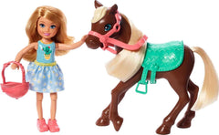 Barbie GHV78 - Set de joacă Club Chelsea cu păpușă și cal, aprox. 15 cm, blondă, cu haine și accesorii, cadou de jucărie pentru copii cu vârsta între 3 și 7 ani
