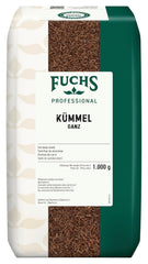 Fuchs Professional - Kümmel ganz | Ungemahlen, zum Würzen von Bratkartoffeln oder Krautgerichten | Calidad profesional para grandes empresas gastronómicas y gastronómicas | Bolsa reciclable de 1 kg.