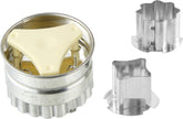 Forme de biscuiți Zenker PATISSERIE pentru fursecuri și biscuiți, Forme cu motive pentru fursecuri Linzer, Cantitate: 1 x Set de forme de biscuiți, 4 bucăți, Argintii