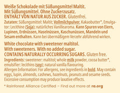 frankonia CHOCOLATE SIN AZÚCAR AÑADIDA Chocolate blanco sin gluten, 80 g