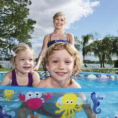 Piscina Infantil Bestway FillN Fun, Sparking Sea, 122 x 25 cm, BW55028, Multicolor, 122 x 122 x 25 cm