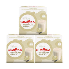 Gimoka Kaffeekapseln, Geschmack WEISSE SCHOKOLADE - 48 Kapseln Kompatibel mit Kaffeemaschinen der Marke Nescafè* Dolce Gusto*, 48 Stück (3 x 16 Getränke), Hergestellt in Italien