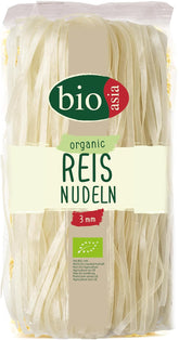 BIOASIA Fideos de Arroz Orgánicos, Fideos Asiáticos de Harina de Arroz 100% Orgánico, Sin Gluten y Veganos, 1 x 200g