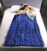 Kanguru Calmya, Pătură ponderată 10,5 kg, Vă ajută să adormiți și să dormiți mai bine, Potrivit pentru persoanele cu o greutate corporală de peste 90 kg Plapumi si pilote Naty Shop Albastru/gri 10,5 kg 120X180