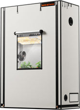 Spider Farmer Pro Armario de Cultivo 70x140x200cm con Puerta Enrollable, Ventana de Observación, Panel de Suelo Extraíble, Tela Mylar 2000D, para Hidroponía de Interior con SF4000, G4500, SE4500