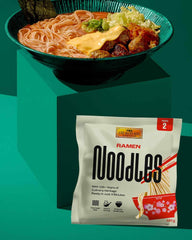 LEE KUM KEE Fideos Ramen - Ramen asiático de textura delicada y fina, el clásico para sopas ramen y platos al wok, fideos semisecos, dos raciones por paquete, multipack de 6 x 180g