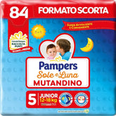 Pampers Sol Y Luna Pampers Junior talla 5, 12-18 kg, 84 pañales Madre e Niño Naty Shop